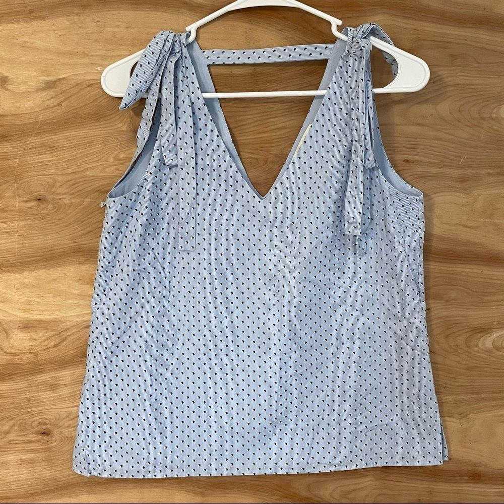 Cooper & Ella Blue Tie Strap Tank Womens Medium
